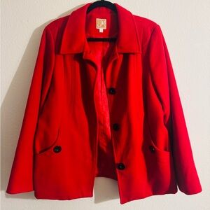 JM Collection Vibrant Red Blazer